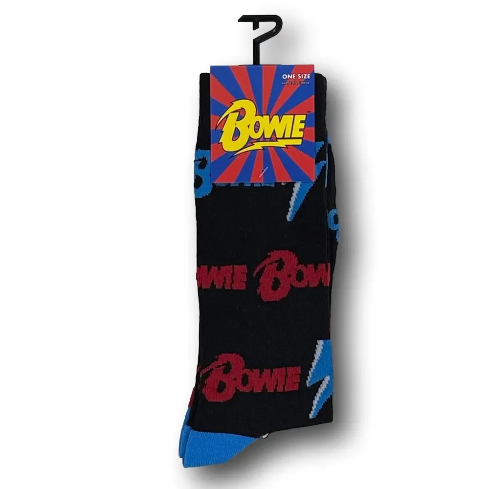 3/$20 David Bowie Funny Novelty Crew Socks - NWT